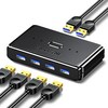 SAMZHE 4포트 USB3.0 멀티허브 스위치 선택기 GX-400, 블랙, 1개