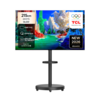 TCL 4K QLED 초슬림 TV + 대형 무빙 스탠드 매트 블랙 세트, 215cm(85인치), 85A400(TV), MSD58B(스탠드), 이동형 스탠드, 방문설치