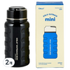 오슬로 초경량 아웃백 미니 스텐 텀블러, 블랙, 270ml, 2개