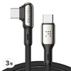 볼트미 Stark 100W 90도 C타입-C타입 고속 충전 케이블, 혼합색상, 3개, 1.2m