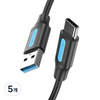 벤션 투톤 USB3.1 Gen1 C타입 USB3.0 고속충전케이블, 0.5m, 혼합색상, 5개