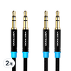 벤션 무산소 3.5mm 스테레오 고급형 AUX 케이블 0.5m 2p, 혼합색상, 2개