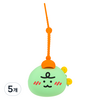 카카오프렌즈 땡글이 얼굴형 실리콘 이어폰 멀티 파우치, 죠르디모자ORANGE, 5개