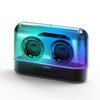 로이체 트랜스페어런트 LED 라이트 휴대용 무선 TWS 무드등 블루투스 스피커, BTS-360, 블랙