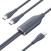 벤션 100W PD C타입-멀티 C타입 고속충전 케이블, 1.5m, 블랙, 1개