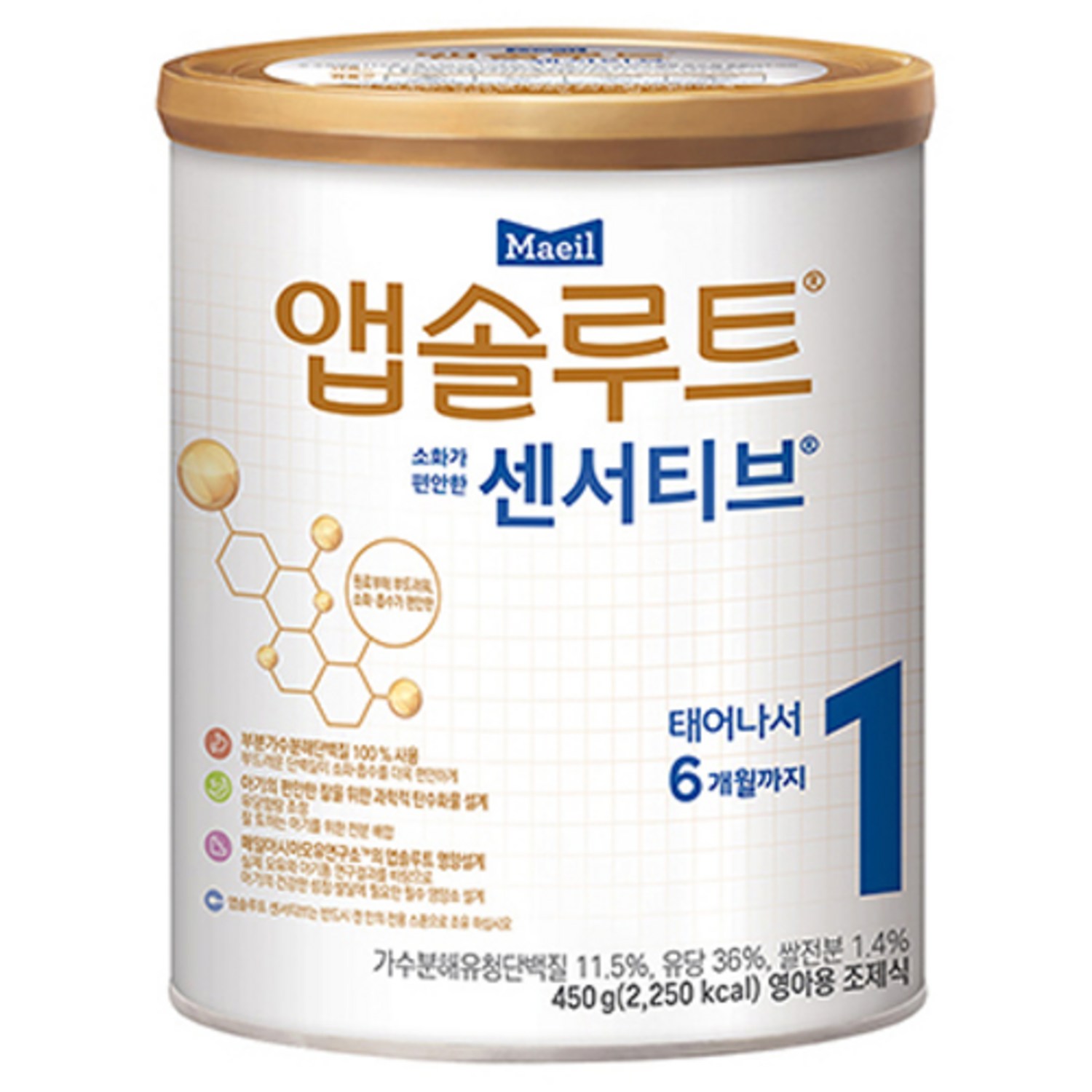 앱솔루트 센서티브 분유 1단계, 450g, 1개