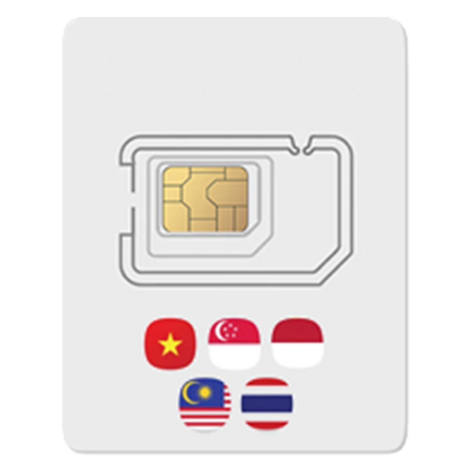 코코 싱가포르 말레이시아 인도네시아 태국 베트남 LTE 유심칩, 1개, 4일, 매일 3GB 소진시 저속 무제한