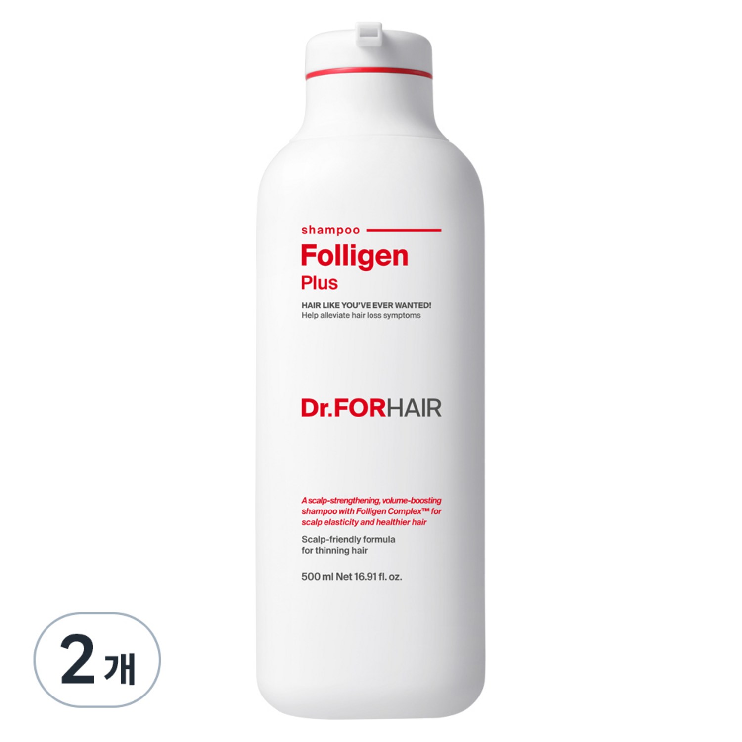 닥터포헤어 폴리젠 플러스 탈모 완화 샴푸, 500ml, 2개