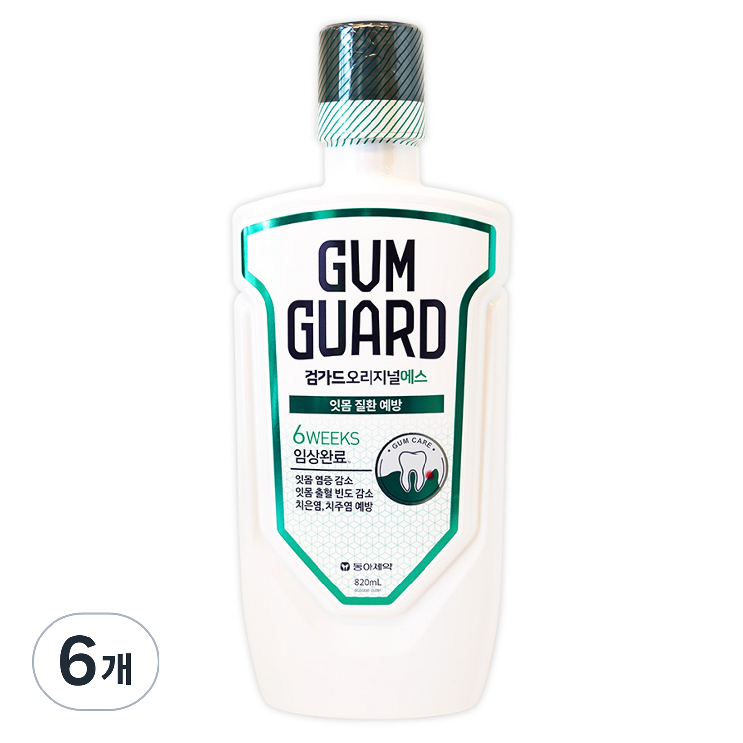 검가드 동아제약 오리지널 에스 가그린, 820ml, 6개