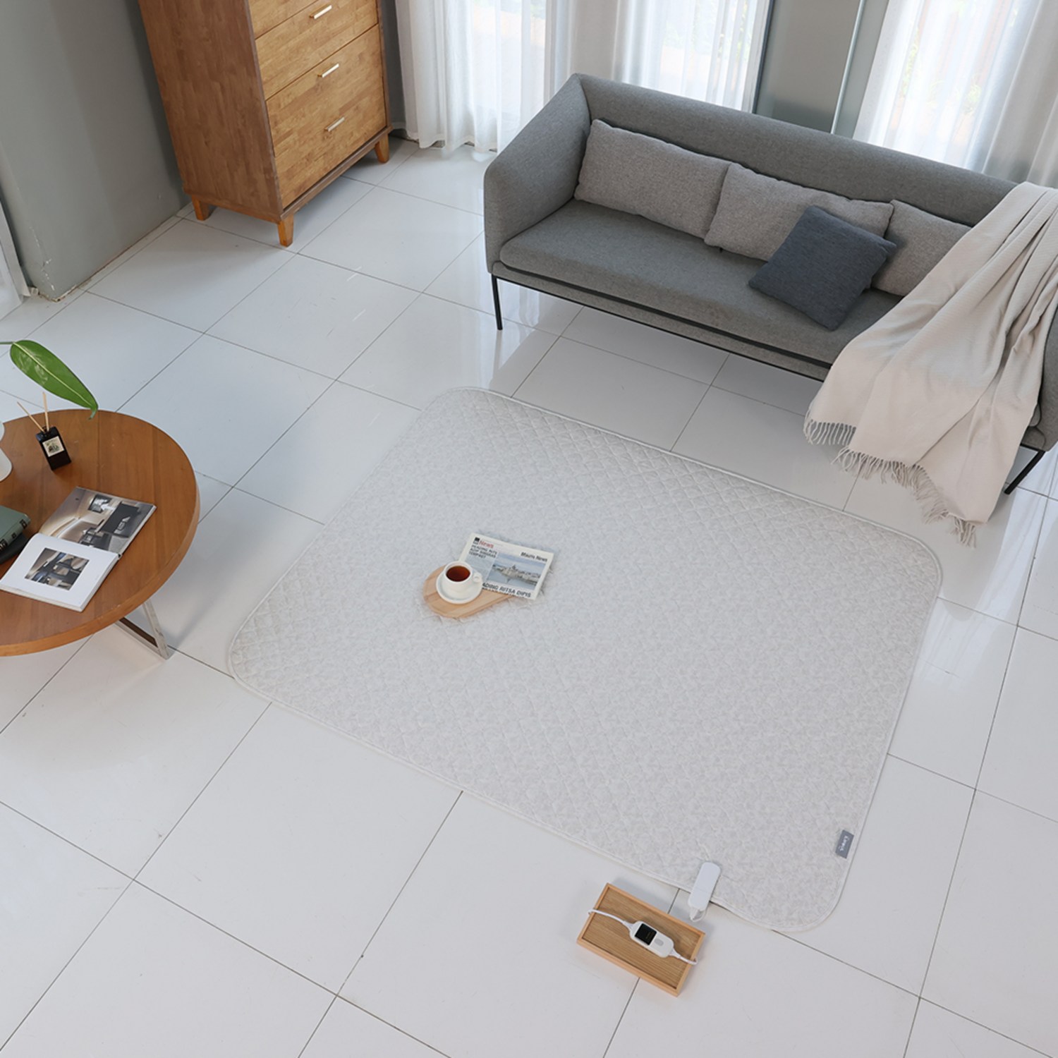 일월 카본 탄소매트 화이트로즈로 포근하고 따뜻한 겨울밤을 선물하세요.