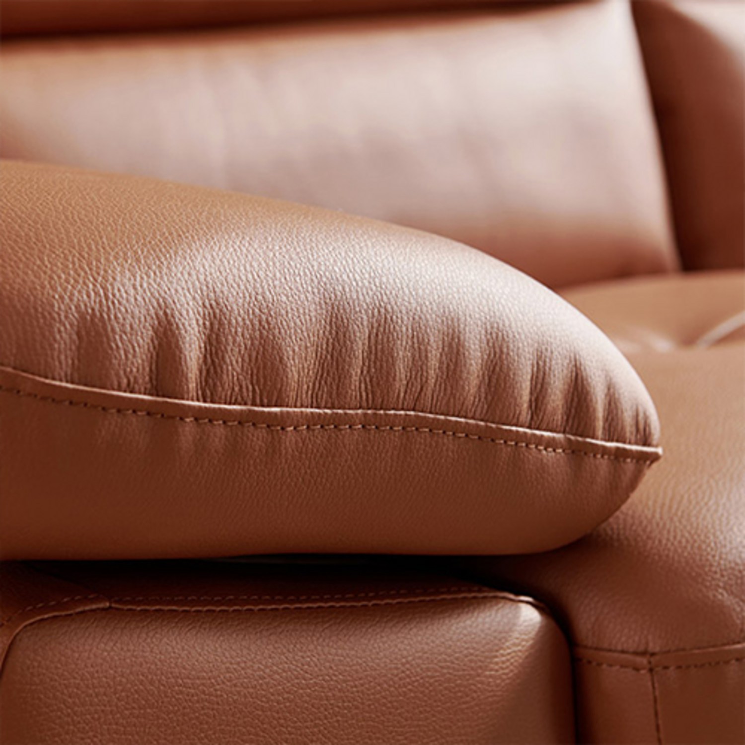 우리집 거실에 럭셔리 한 방울, 삼익가구 포인 천연 소가죽 4인용 소파!