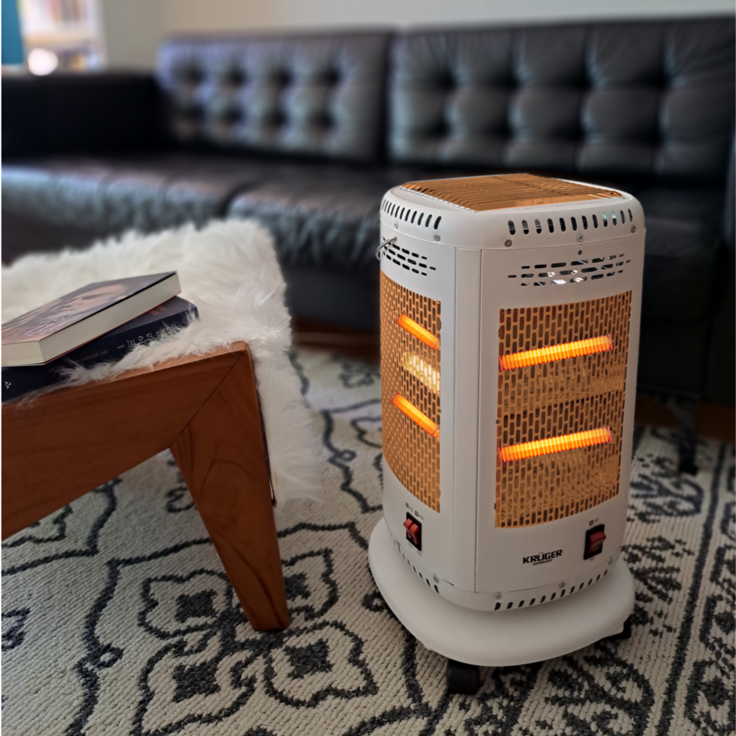 5면 발열로 빈틈없이 따뜻하고, 절전 기능으로 경제적인 크루거저머니 오방난로