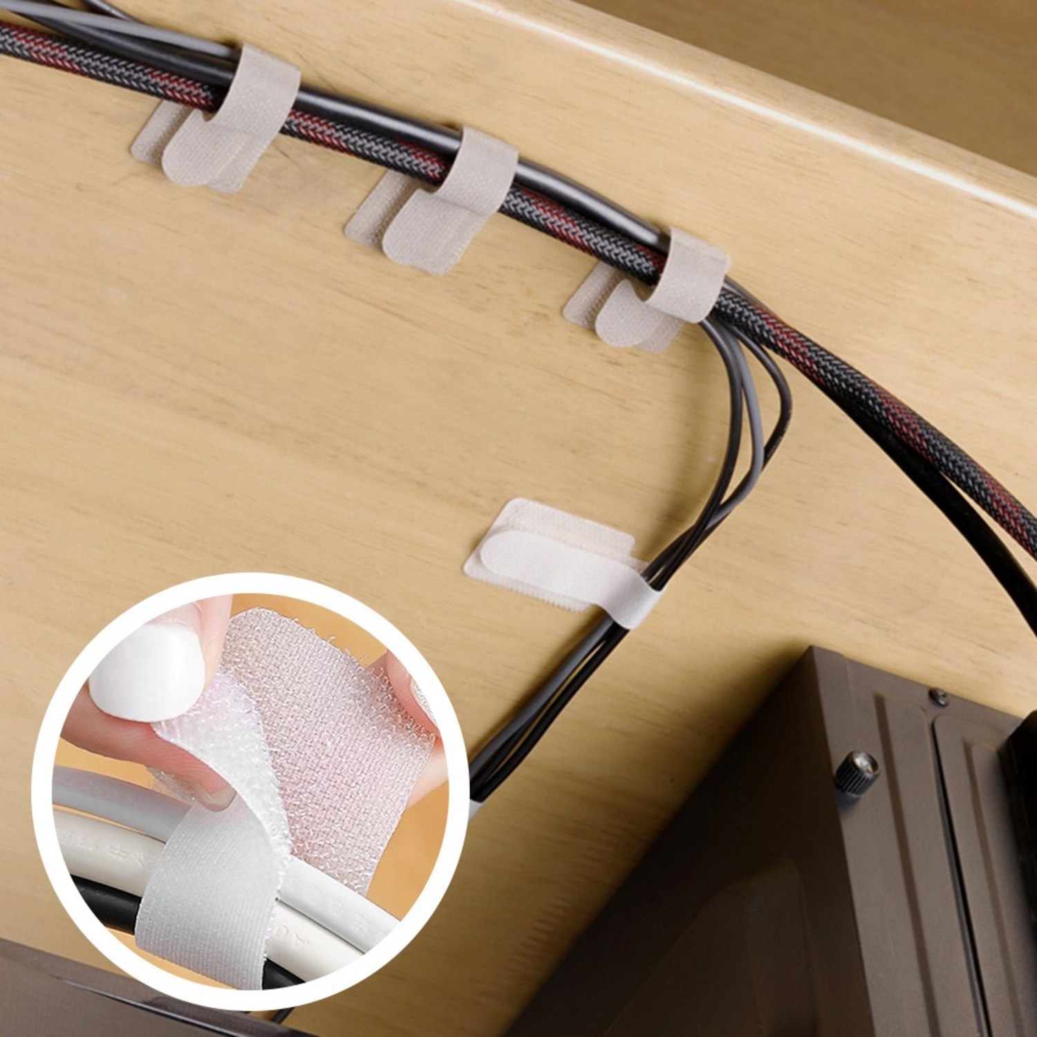 로지 벨크로 다용도 전선 케이블 정리 30개1세트, 블랙