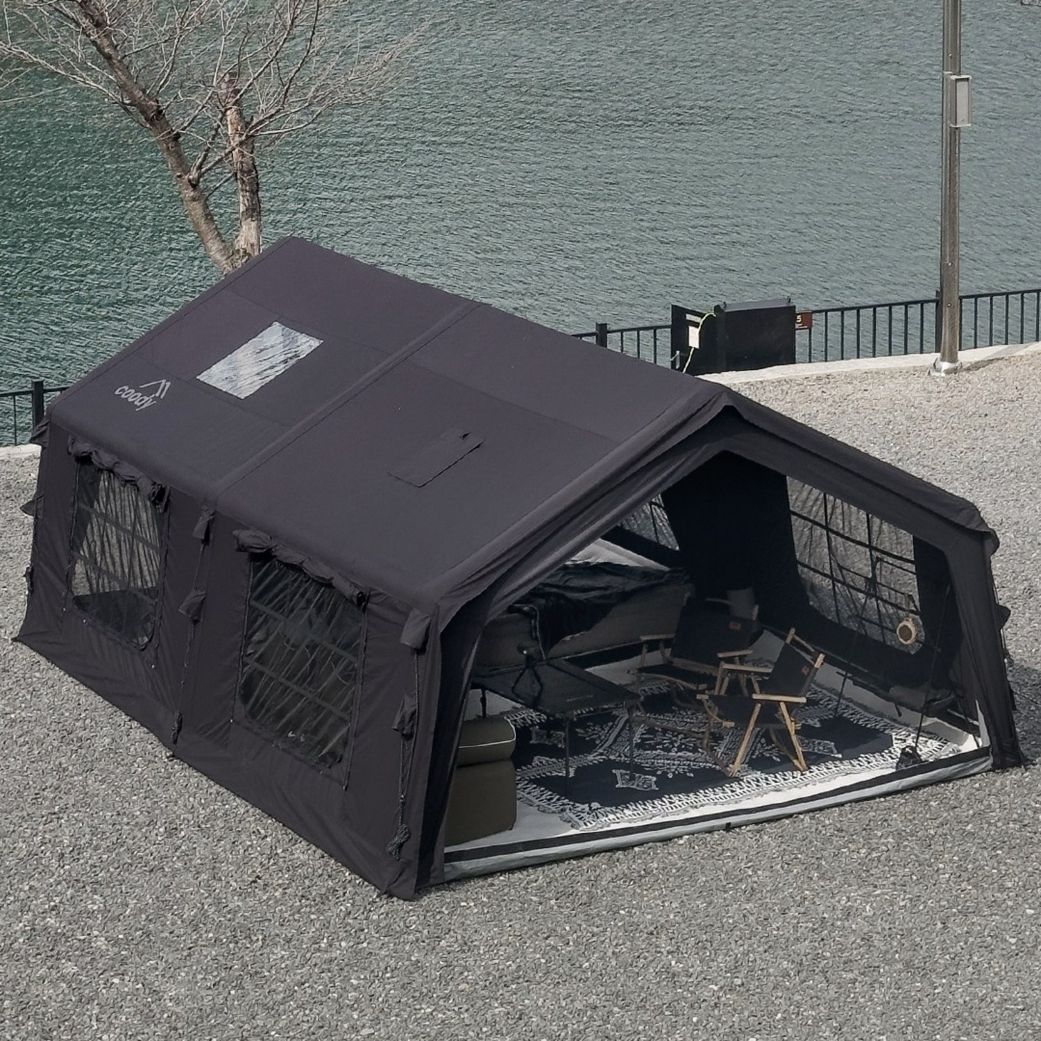 편안한 아웃도어 시간을 위한 쿠디 에어텐트 면텐트 파밀리아