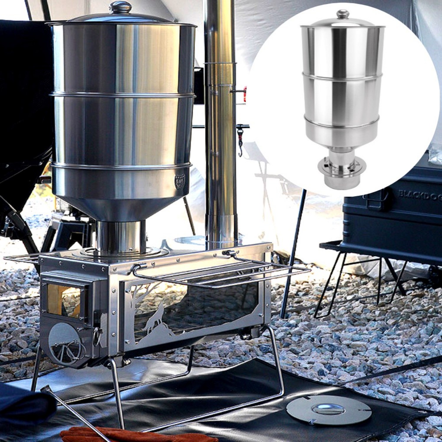 3F UL GEAR 펠릿 연소기 세트로 따뜻하고 안전한 겨울 캠핑을!