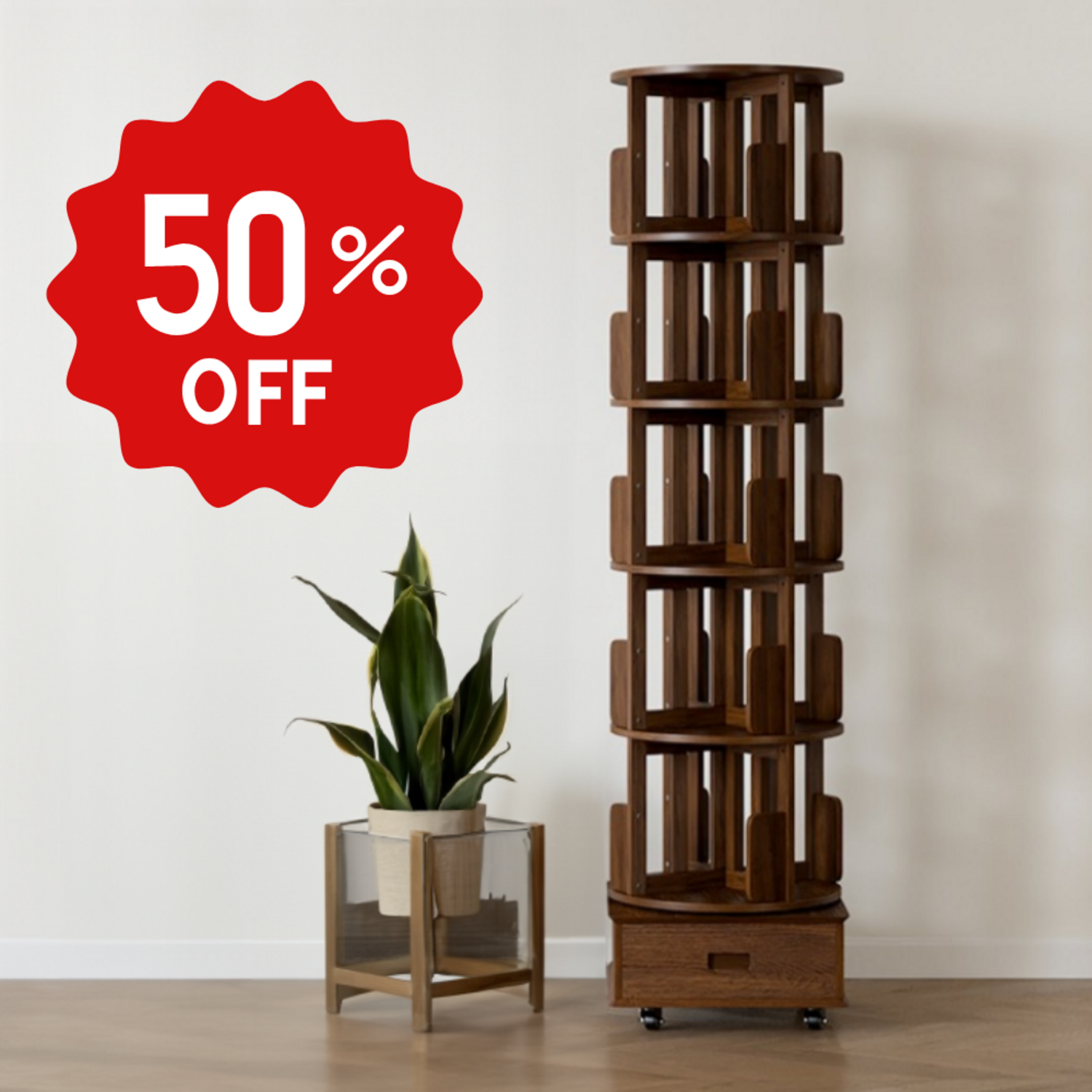 공간을 넓혀주는 솔리트리 대용량 회전책장