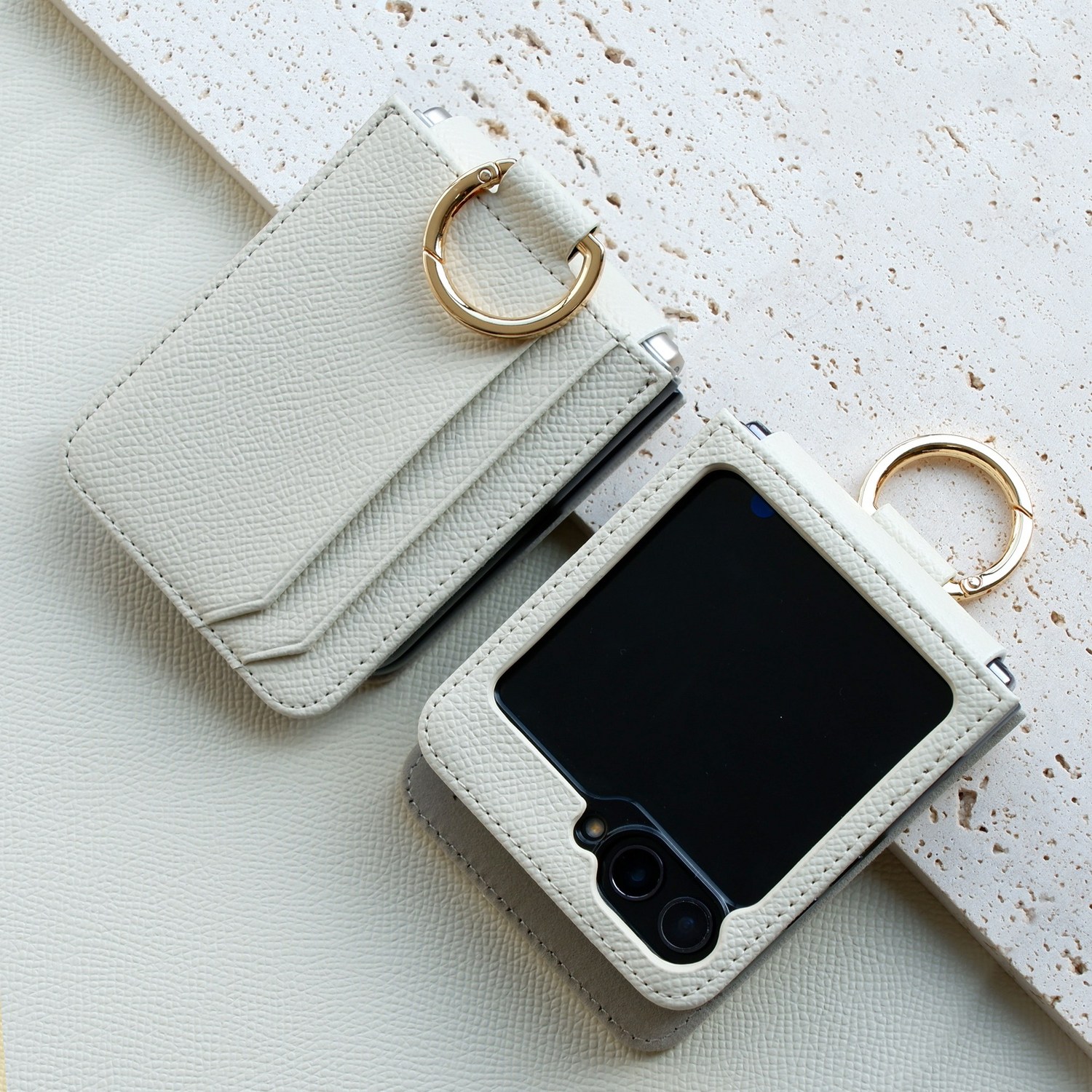 갤럭시 호환 Z플립 지플립 6 카드수납 링홀더 힌지보호 천연 소가죽 휴대폰 케이스 리뷰 갤럭시플립6케이스