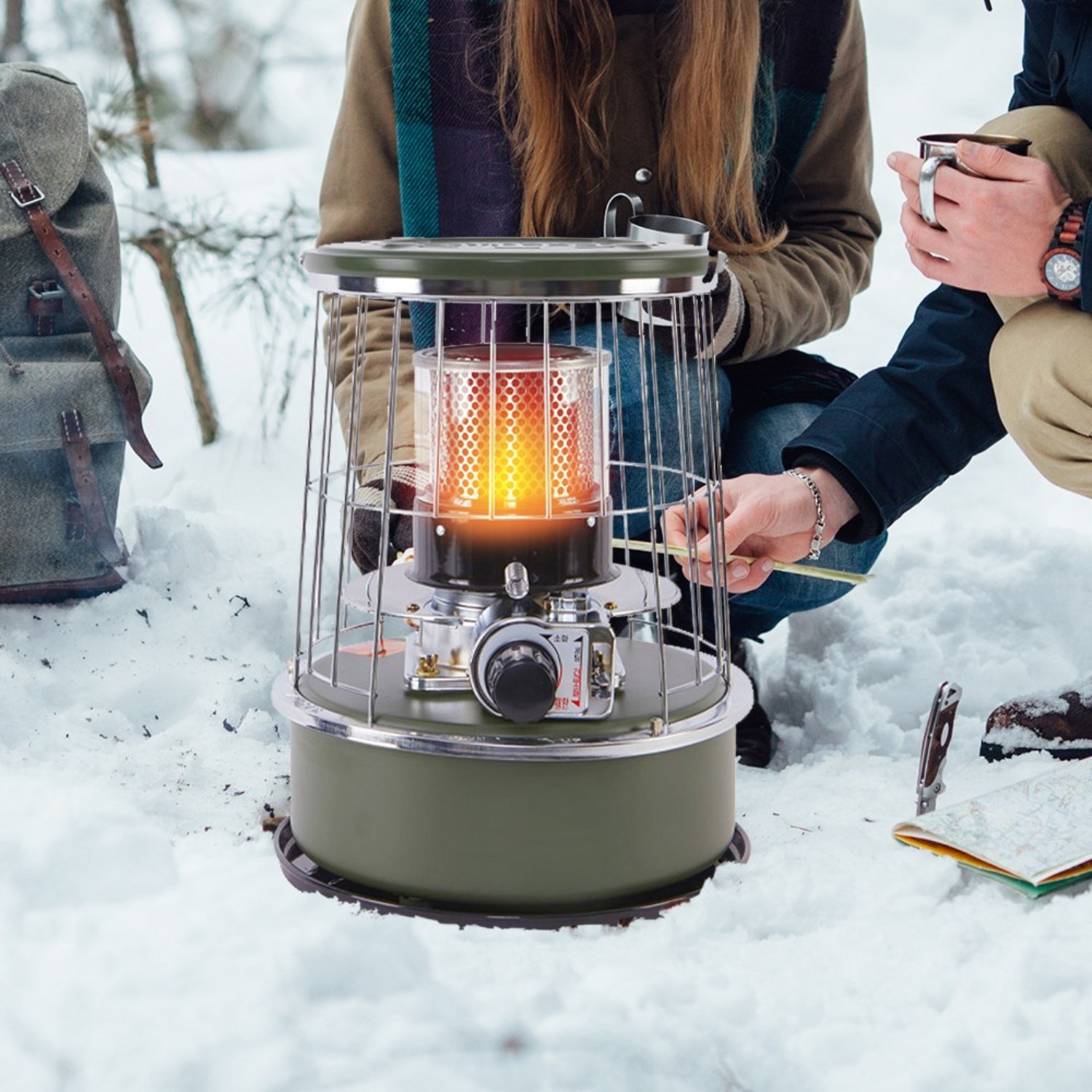 콤팩트한 따뜻함, 알파카 캠핑 난로 APC-C77CW