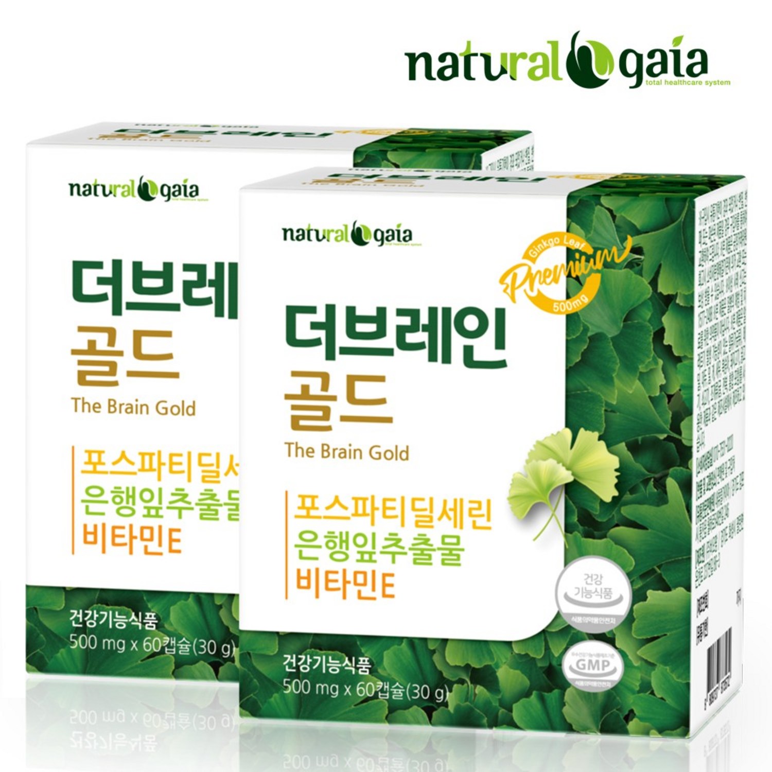포스파티딜세린(미국산) 은행잎추출물 더브레인골드, 60정, 6개