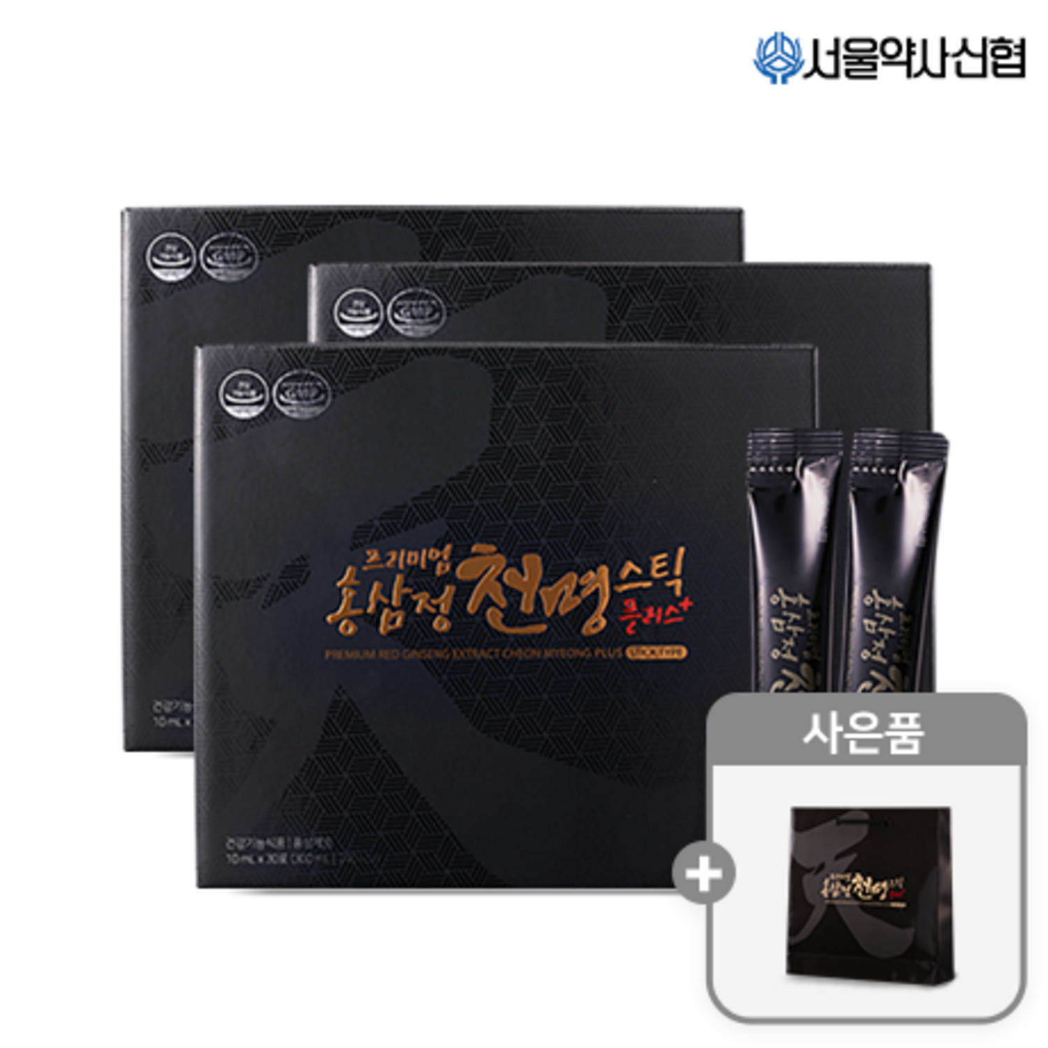 프리미엄 홍삼정 천명 플러스 스틱 30포 3세트(쇼핑백 포함), 프리미엄 천명 플러..., 300ml, 3개