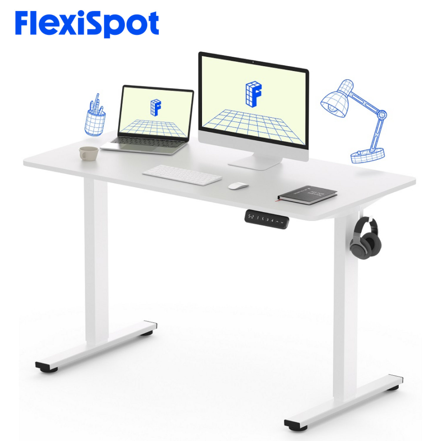 FlexiSpot 전동 모션 데스크 컴퓨터책상 높이조절책상 A/S 5년 높이690-1100mm 1200 학생책상 낮은 높이 사무실책상 게이밍책상 EF1