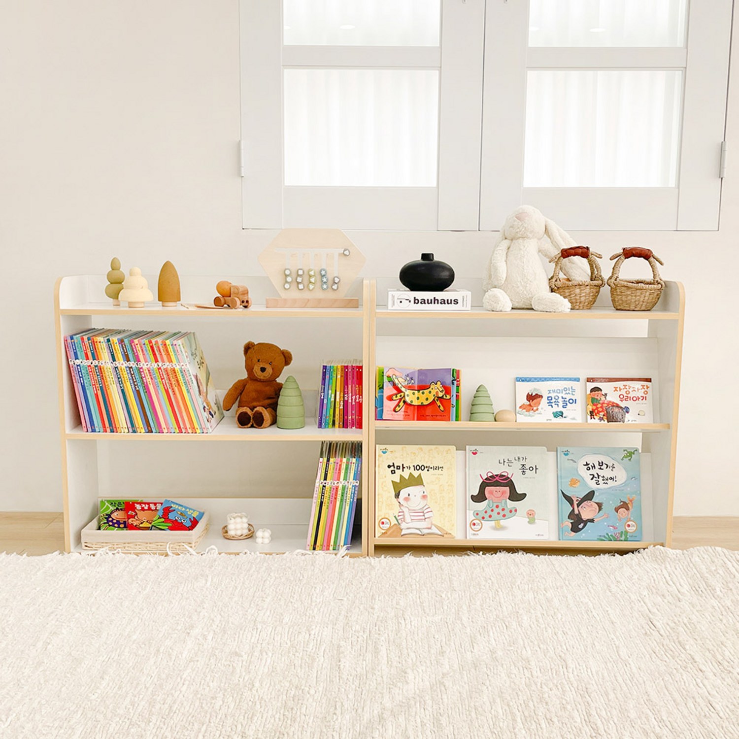 아이의 꿈을 키우는 공간, 심플룸 올인원 아기 전면 책장