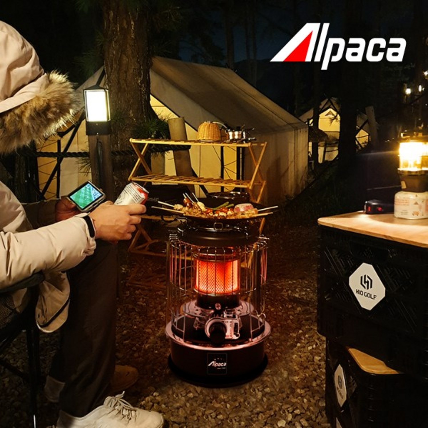 알파카 캠핑난로 TS-77S 블랙에디션으로 따뜻하고 안전한 캠핑을 즐기세요!