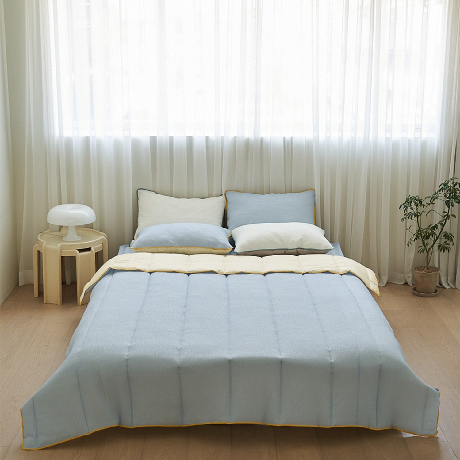 모기기피 시어서커 토비 여름 침대패드 SSQ, SS 침대패드, 밀크