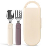 Ivory (spoon) + Purple (fork)
