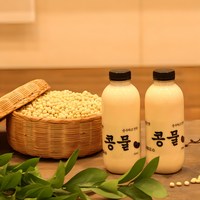 [월드마켓] 100% 국내산 콩을 맷돌에 갈아만든 순수하고 진한 콩물, 3개, 500ml