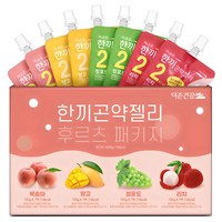 더존건강 한끼곤약젤리 복숭아 150ml x 7p + 와일드 망고 150ml x 7p + 청포도 150ml x 7p + 리치 150ml x 7p 세트, 4.2L, 1세트