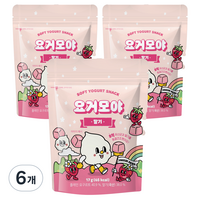 요거모야 동결건조 요거트 큐브, 딸기맛, 17g, 6개