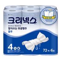 크리넥스 빨아쓰는 위생행주 블루, 72매, 6개