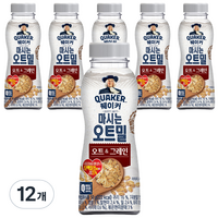 퀘이커 마시는 오트밀 오트&그레인, 50g, 12개