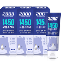 2080 일사오공 고불소 주니어 치약, 80g, 3개