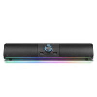 브리츠 RGB SoundBar 2채널 컴퓨터 게이밍 블루투스 겸용 사운드바 스피커, 블랙, BZ-T1BT