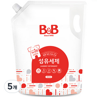 비앤비 섬유세제 리필, 1.8L, 5개