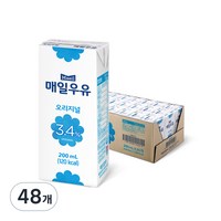 매일 멸균우유 오리지널, 200ml, 48개