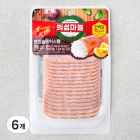 롯데햄 의성마늘 슬라이스햄, 90g, 6개