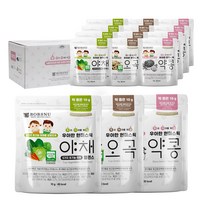 서울대밥스누 우아한 현미스틱 어린이과자 3종 x 5p 세트, 오곡, 야채, 약콩, 150g, 1개