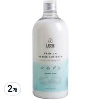 아이보브 프리미엄 고농축 아기 섬유유연제 코튼블랑 향, 2개, 1000ml