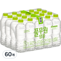 풀무원샘물바이네이쳐 무라벨 생수, 500ml, 60개