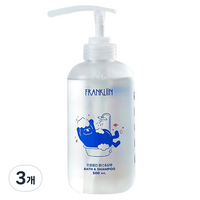 FRANKLIIN 프랭클린 바스 앤 샴푸, 500ml, 3개