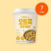 발보아 고식이섬유 오트밀 죽 아침간편식, 40g, 7개, 후추계란 맛