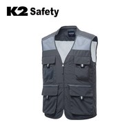 K2 21VE-613R (Charcoal) 메쉬조끼 사계절베스트 여름망사 멀티포켓 멀티조끼 베스트 작업복 근무복 워크웨어