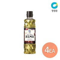 청정원 포도씨유, 500ml, 4개