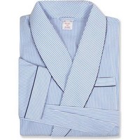 Brooks Brothers 브룩스 브라더스 남성 경량 시저커 코튼 무릎 길이 긴 소매 벨트 로브, Medium_209118 Blue Striped, 1개