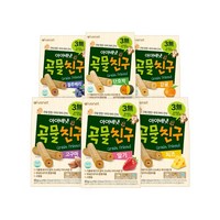 아이배냇 곡물친구 6종 혼합세트(치즈+고구마+블루베리+딸기+단호박+감귤 총 6개), 세트, 치즈+고구마+블루베리+딸기+단호박+감귤