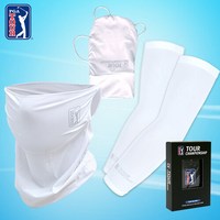 PGA [PGA TOUR] 자외선 차단 쿨링 3종세트 마스크+팔+손등토시 밭일 농사 스포츠, 단품없음