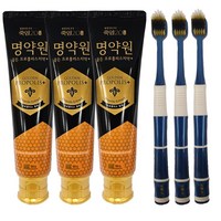 [명약원] 골든프로폴리스 플러스 치약 120gx3개 + 프리미엄 칫솔 3개, 상세 설명 참조, 120g